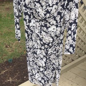 Ralph Lauren size 10 Black ecru print dress